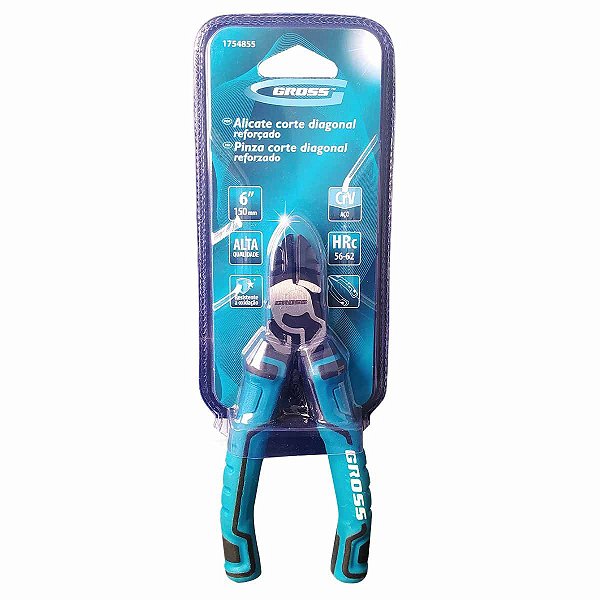 Alicate Corte Diagonal Aço Cr-Vanádio 6 Polegadas GROSS