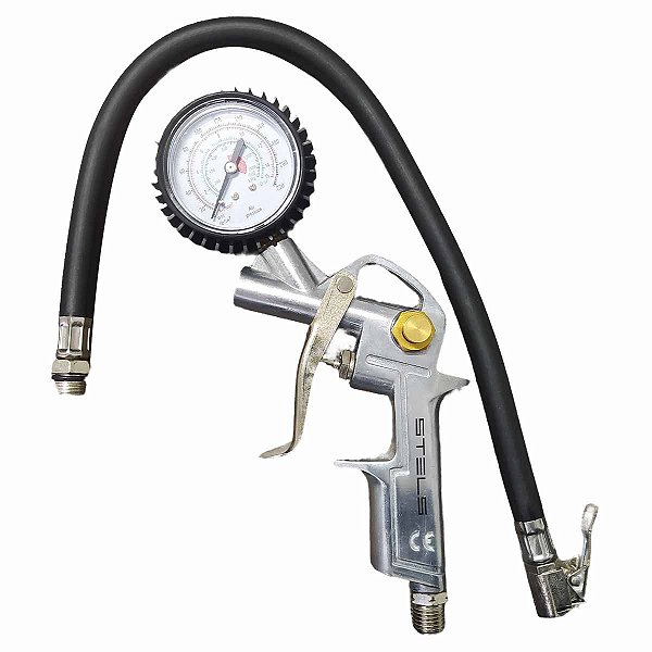 Calibrador Bico de Encher Pneu com Manômetro STELS