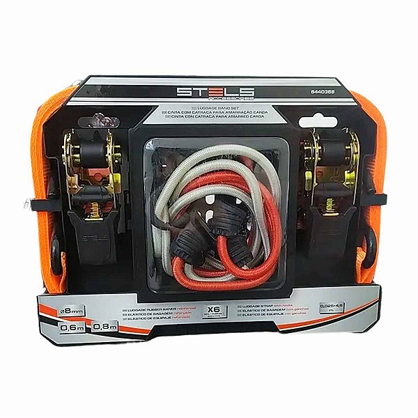 Jogo Cinta com Catraca Amarração com Elástico 5 Peças STELS