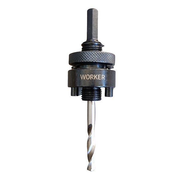 Suporte Serra Copo Mandril 3/8" Bimetálica Broca Guia WORKER