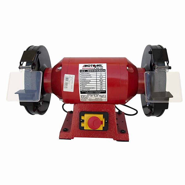 Moto Esmeril de Bancada Rebolo 750W 1HP 220V MM100 MOTOMIL