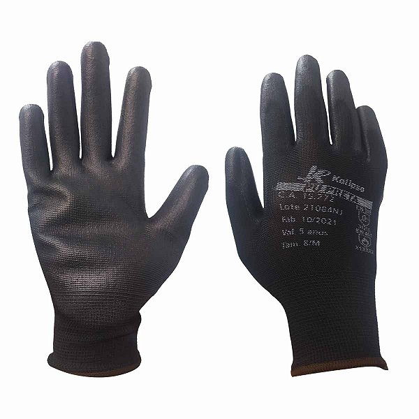 Luva PU Multitato Mecanico Preta IMBAT