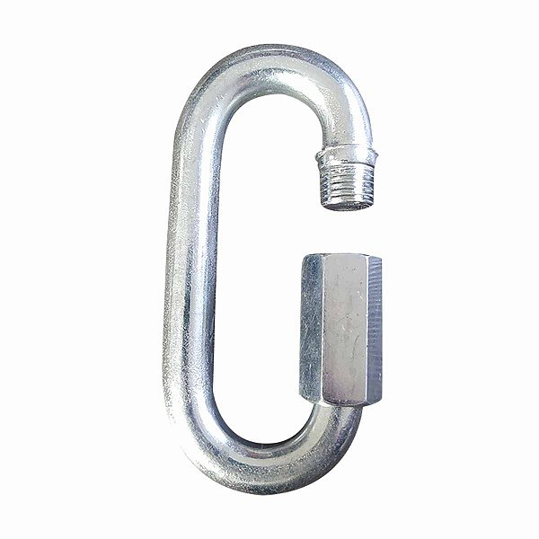 Mosquetão Oval Trava Rosca  Aço Carbono Conexão Segura BELENUS