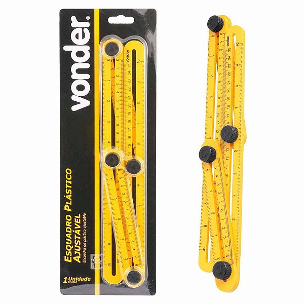 Esquadro de Plástico Ajustável para Medir VONDER
