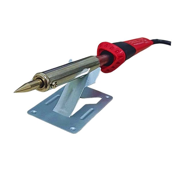 Ferro para Solda Soldador 60HZ Corpo Plástico com Suporte 220V
