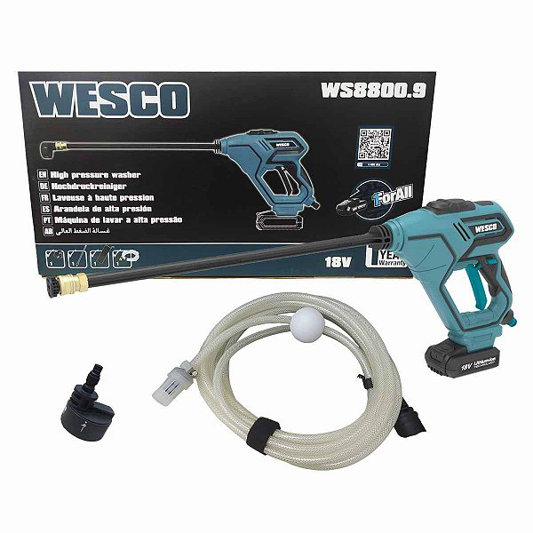 Lavadora Alta Pressão 18V sem Bateria WS8800.9 WESCO