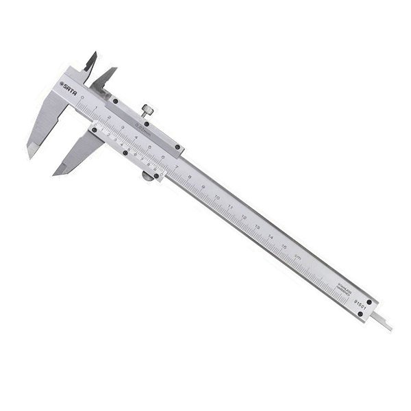 Paquimetro Análogico Universal 150mm  em  Aço com Case SATA