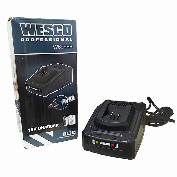 Carregador de Bateria 18V 2AH WS9969 WESCO
