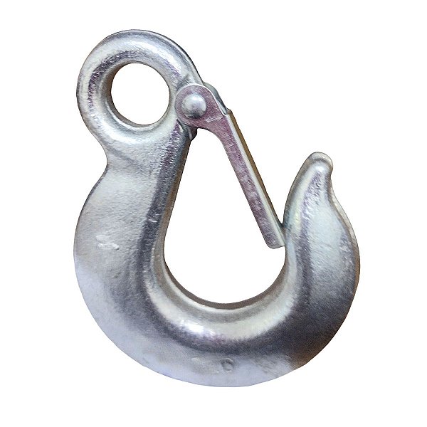 Gancho Olhal Toneladas Com Trava Aço Galvanizado Cargas Leve