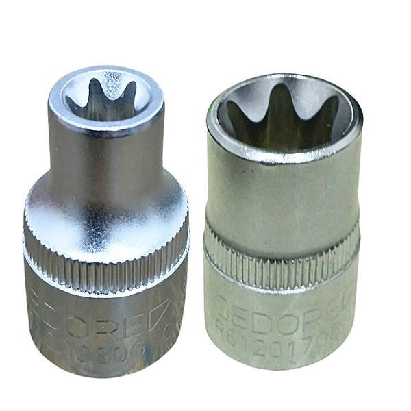 SoqueteTorx Femea 1/2 Tx E Curto Aço Cromo Vanádio GEDORE