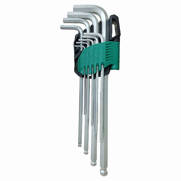 Jogo Chave Allen Abaulada Extra Longa 1,5 a 10mm SATA 09Pçs