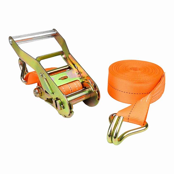 Jogo Cinta de Amarração Catraca Gancho J 4,5m 1,5T ROBUSTEC