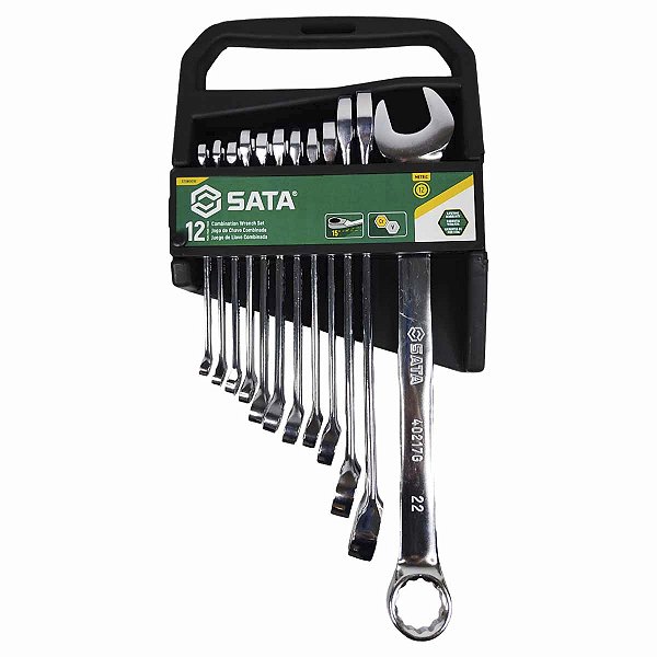 Jogo Chaves Combinadas 06 a 22mm com 12 Peças SATA ST08001G