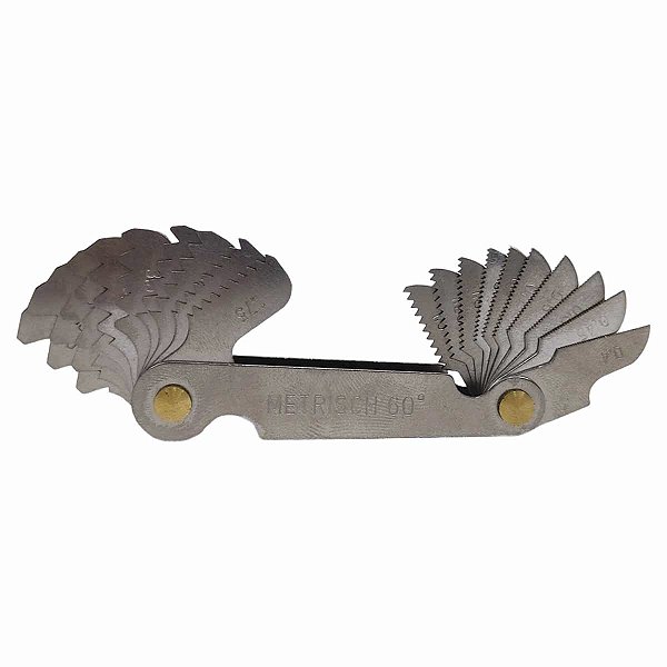 Pente Calibre de Rosca Metrico 0,4 a 06mm 20 Lâminas MESSEN