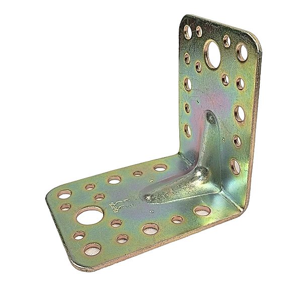 Placa Cantoneira Dobrada de Junção Reforçada 65X85X2,5mm Aço