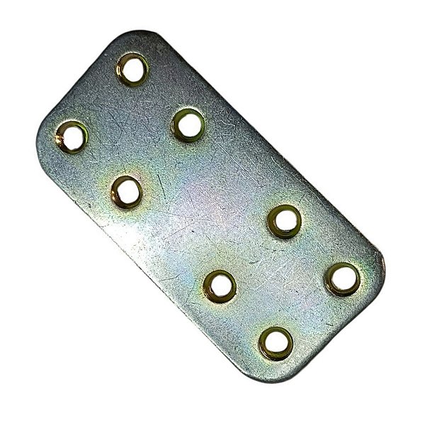 Placa de Junção União Reforço Reta 30X60X2mm Aço Minubras