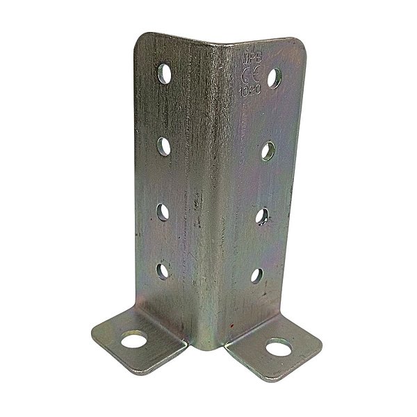 Base Ajustavel Para Pilares Madeira 45X130X3mm Aço Minubras