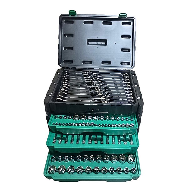 Caixa de Ferramentas Tipo Gabinete com 213 Pçs SATA ST09512U