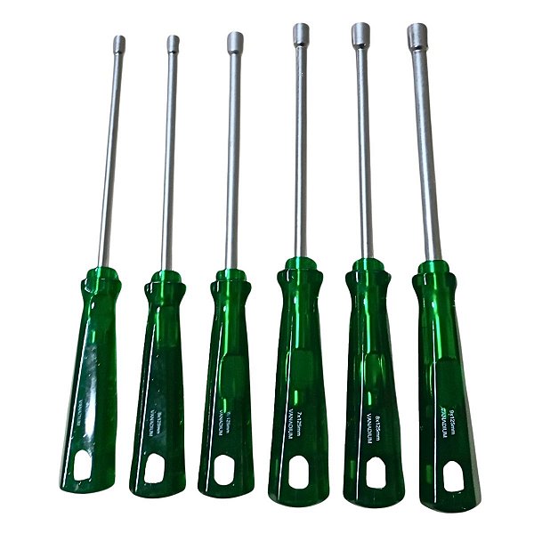 Jogo Chave Canhão Sextavada 6 Pçs 3/16 a 7/16" SATA ST08045L