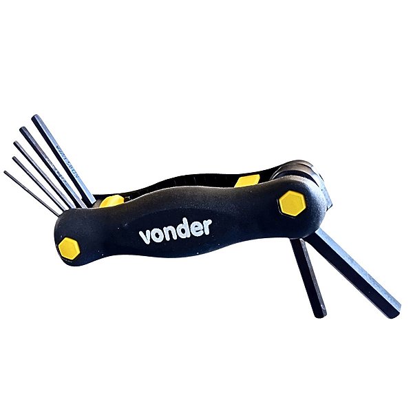 Jogo de chave Allen curta  07Pç com suporte 2 a 8mm VONDER
