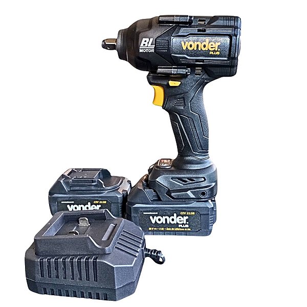Chave de Impacto 1/2 20V 2 Baterias Carregador Bivolt VONDER