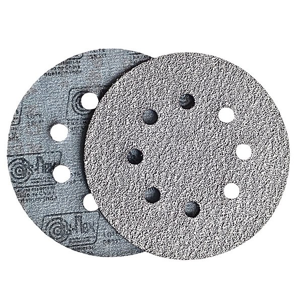 Disco de Lixa Pluma HOOKIT 125mm 8 Furos Grão 40  a 180 DISFLEX
