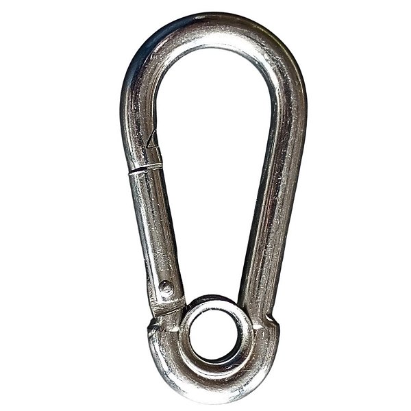 Mosquetão com Olhal Travamento Simples Rapido Aço Galvanizado