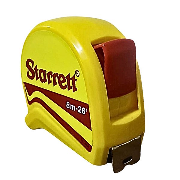 Trena de Bolso comTrava 8M Mede MM e Pol STARRETT KTS1-8ME