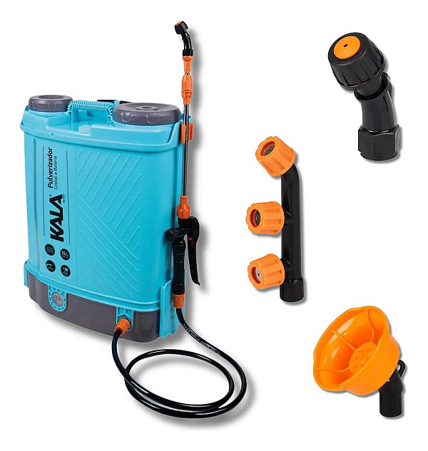 Pulverizador Costal A Bateria Kala Pbk 1600 16l 21v Bivolt Azul