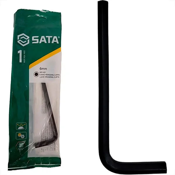 Chave Allen 6mm Longa Aço CR-V SATA ST84312L Profissional