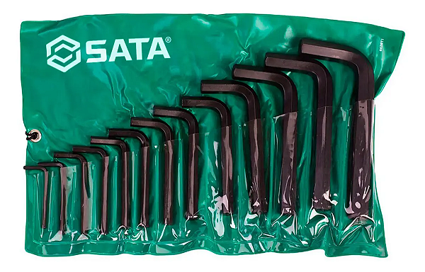 Jogo de Chaves Allen Curtas 4 a 19mm com 13 Peças SATA ST09140L Profissional