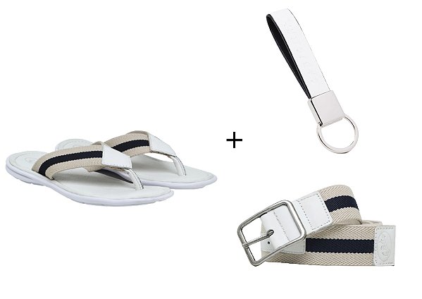 kit Chinelo cabicera em Elastico com Cinto de Dupla Flace + Brinde