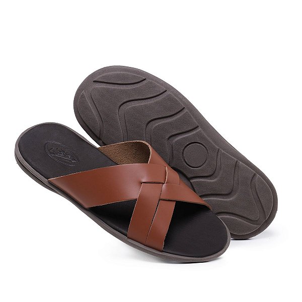 Chinelo Masculino Casual Modelo Bahamas Pinhão