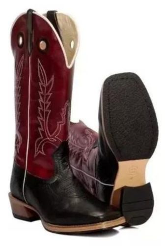 Bota Texana Masculina em Cano Alto Bota Country de Madeira