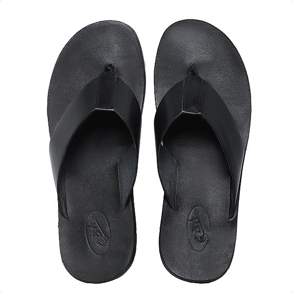 "Soleta Premium em Couro Preto – Elegância e Conforto em Cada Passo