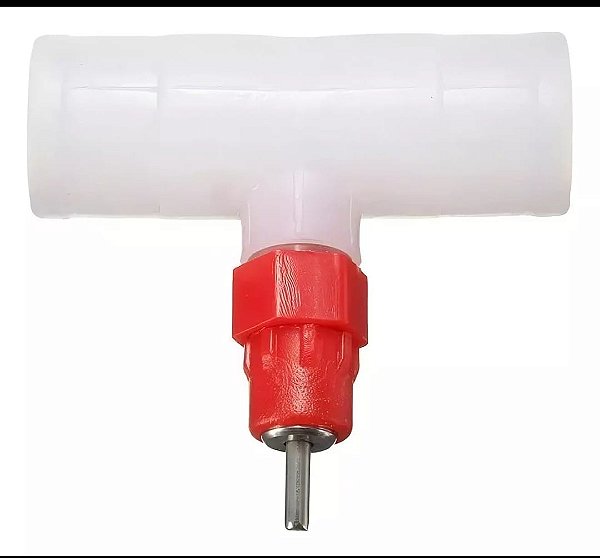 Adaptador Conector T 20mm para Nipples de 9,5mm Aves Galinha Frango Granja Galo Codorna Pintinho
