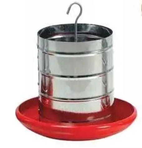 COMEDOURO AVES, FRANGO, FAISÃO 20 KG TUBULAR GALV. FUNDO PLÁSTICO