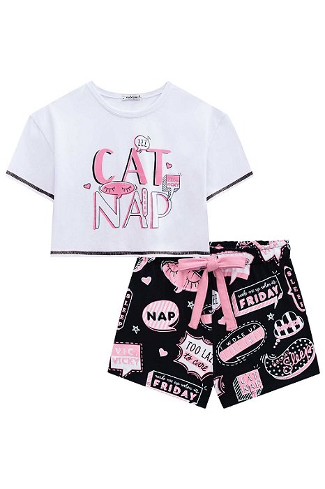 Pijama Vic&Vicky Blusa e Short Malha