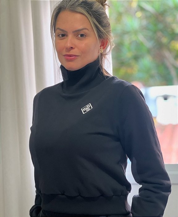 BLUSA MOLETOM GOLA ALTA