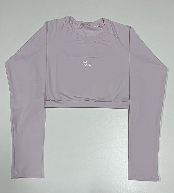 Blusa cropped curtinha manga longa