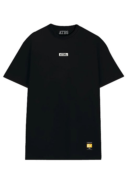 CAMISA STREETWEAR BASIC BLACK ATBS® LOGO BORDADA