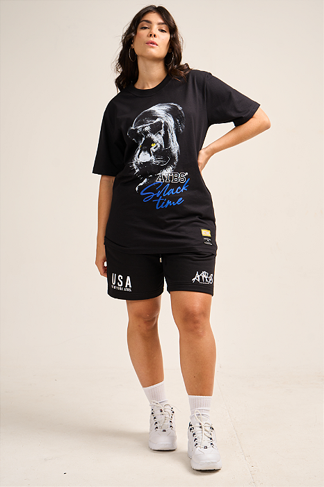 CAMISA STREETWEAR SNACK TIME ATBS® BLACK