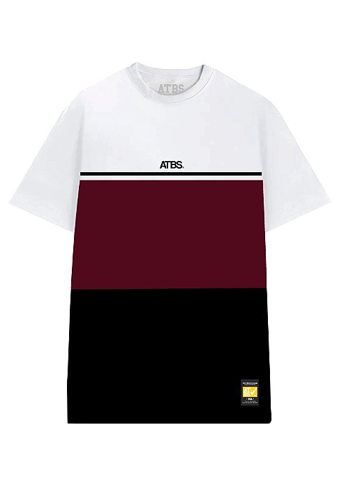 CAMISA STREETWEAR ATBS® TRICOLOR BURGUNDY