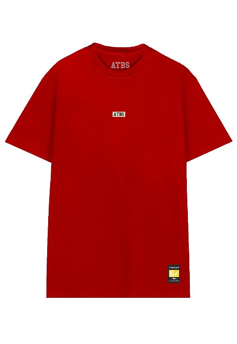 CAMISA STREETWEAR ATBS® RED BASIC LOGO BORDADA