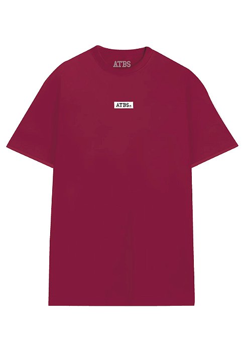 CAMISA STREETWEAR BURGUNDY BASIC ATBS® LOGO BORDADA