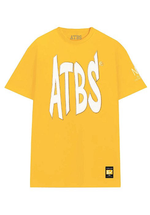 CAMISA STREETWEAR MOLETIN YELLOW ATBS® LOGO BORDADA