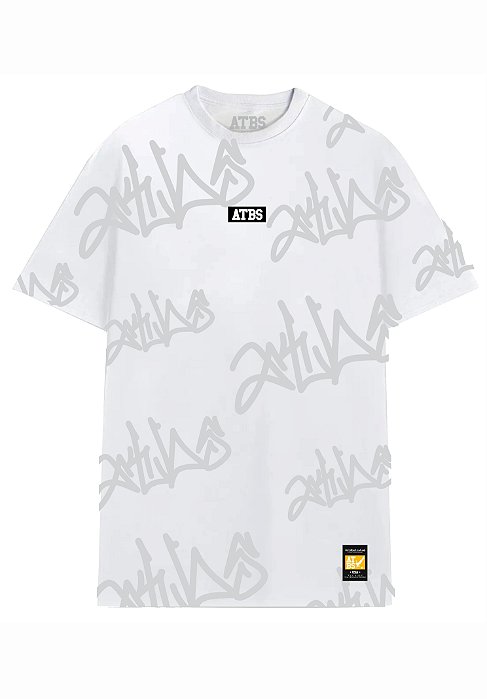 CAMISA STREETWEAR OVERSIZED ATBS® FULL BRANCA