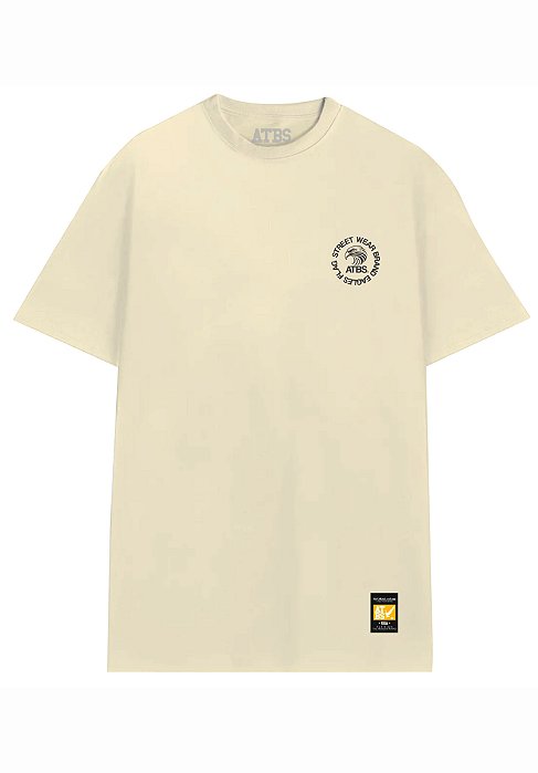 CAMISA STREETWEAR ATBS® "ALL THE EAGLES" BEGE
