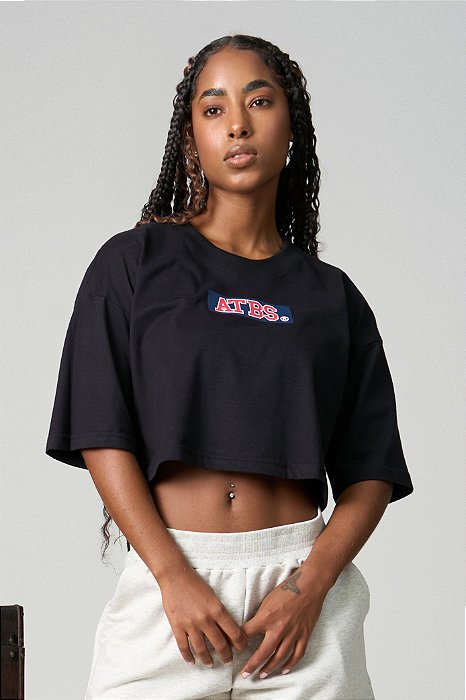 CROPPED STREETWEAR ATBS® BOX LOGO BLACK