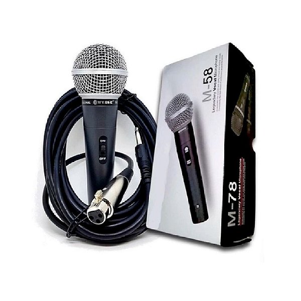 MICROFONE PROFISSIONAL M-58 C/ FIO 3MTS